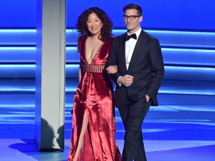 Sandra Oh und Andy Samberg - Golden Globes Sandra Oh und Andy Samberg - Golden Globes